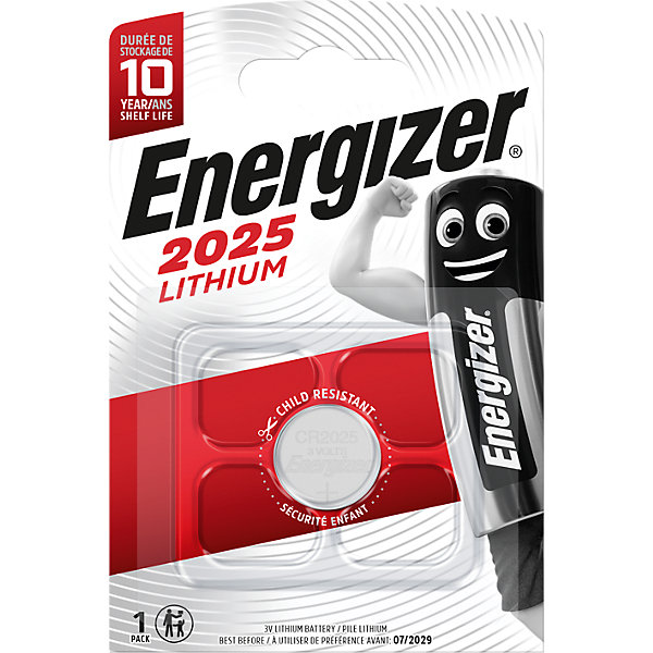 Батарейки литиевая Energizer Lithium, тип CR2025, 3V, 2 шт 12470431