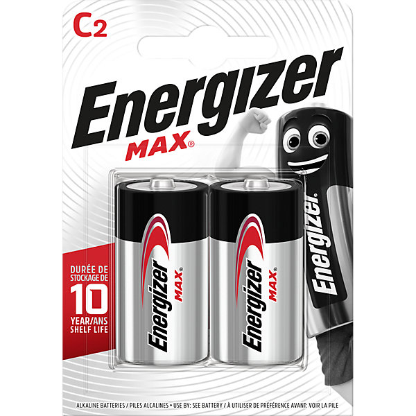 Батарейки алкалиновые "Max", тип C/LR14, 1,5 V, 2 шт Energizer 12470435