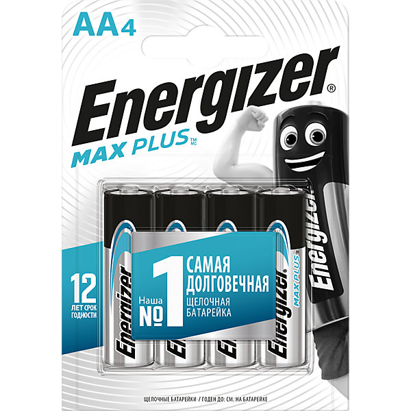 Батарейки алкалиновые "Max Plus", тип АА/LR6, 1,5 V, 4 шт Energizer 12470441