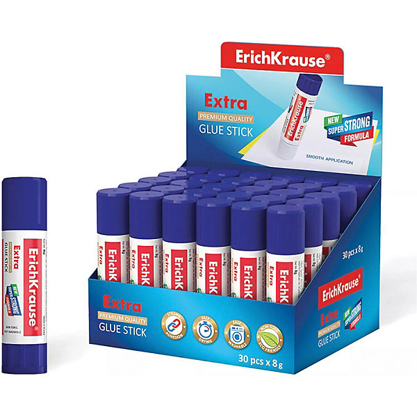 

Клей-карандаш ErichKrause® Extra, 8г, Белый