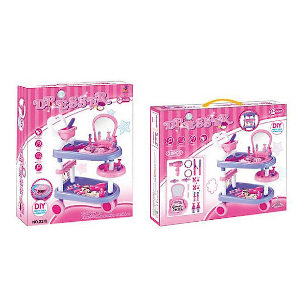 

Игровой набор Наша Игрушка "Стилист", 38 предметов, Розовый