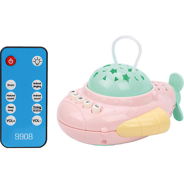

Музыкальный вертолетик Наша Игрушка с пультом ДУ, свет, звук, Pink/blau
