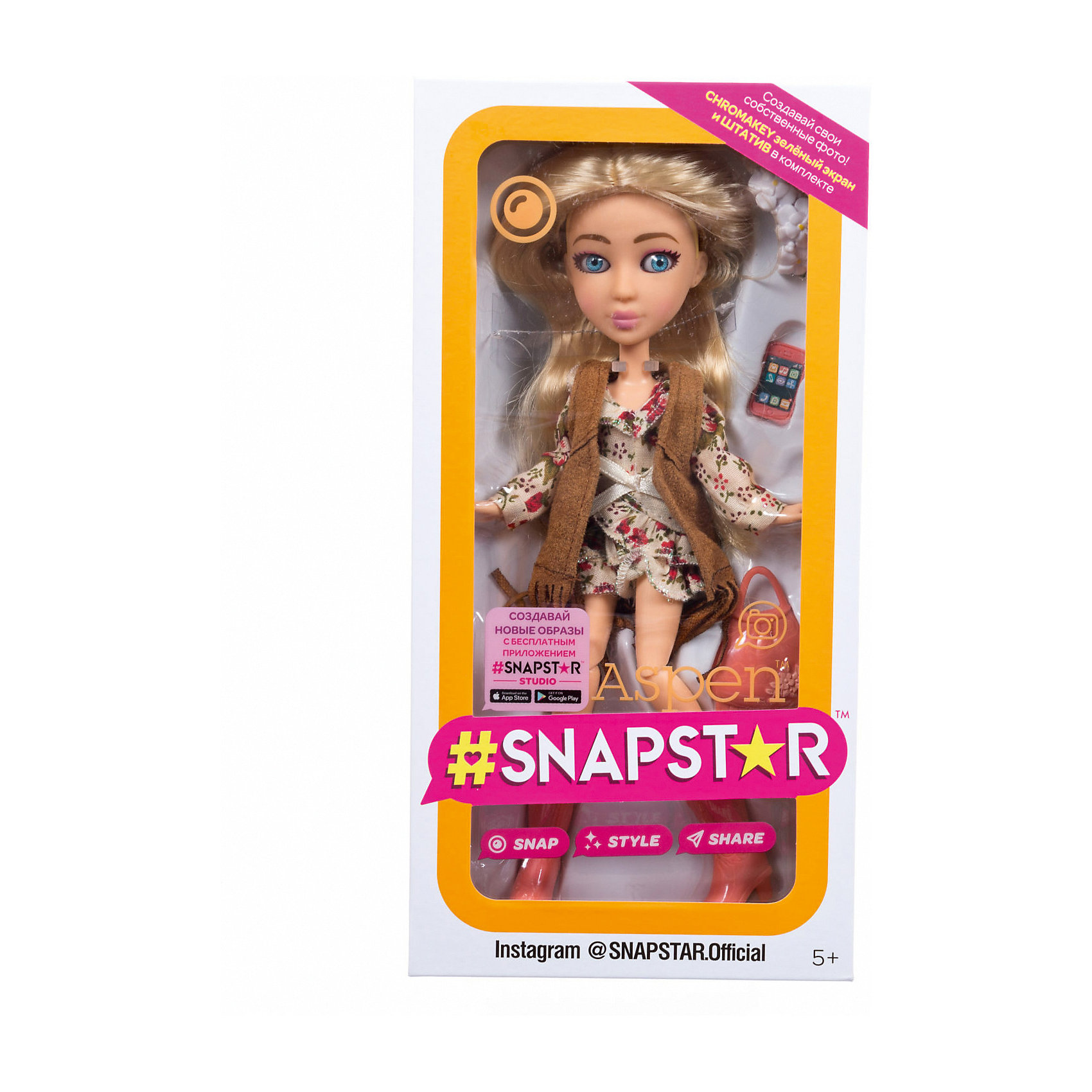Кукла SnapStar Aspen, 23 см 1Toy 12547652
