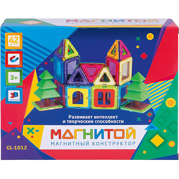 

Магнитный конструктор "Магнитой", Дом с ёлочками, 42 детали
