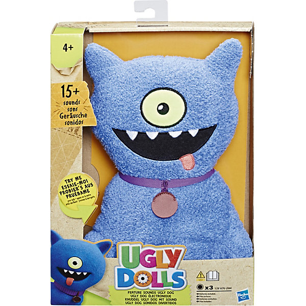 фото Мягкая игрушка Ugly Dolls Зубастер Дог 33 см, звук Hasbro