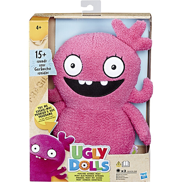 Мягкая игрушка Ugly Dolls Мокси 33 см, звук Hasbro 12584348