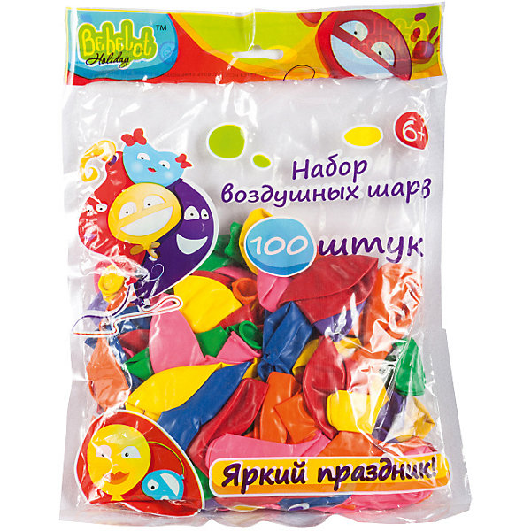 

Набор воздушных шаров Bebelot Holiday 20 см, 100 шт