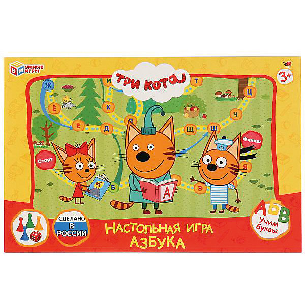 

Настольная игра-ходилка Умные игры Азбука, три кота
