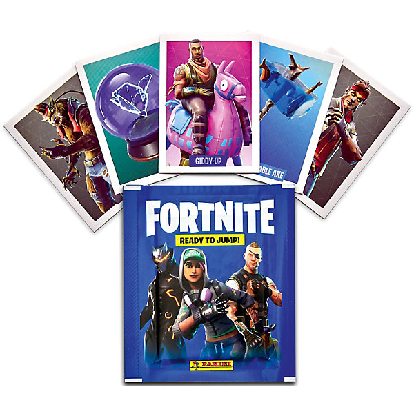 

Наклейки Panini Fortnite, в пакетике 5 наклеек