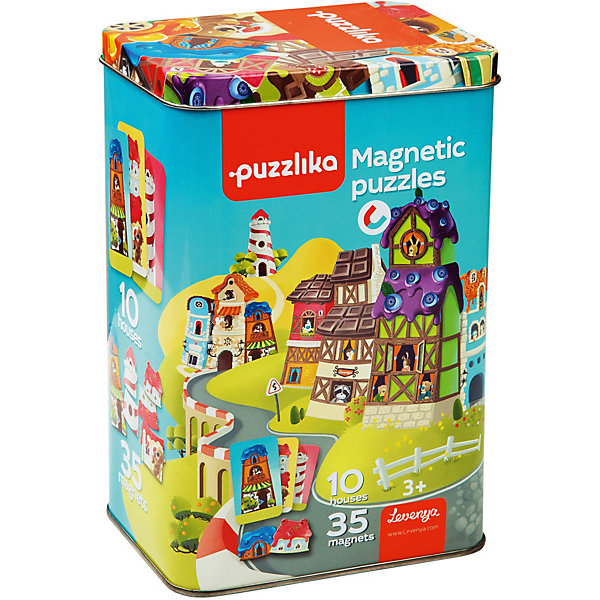 

Магнитный пазл Puzzlika "Домики", 35 деталей