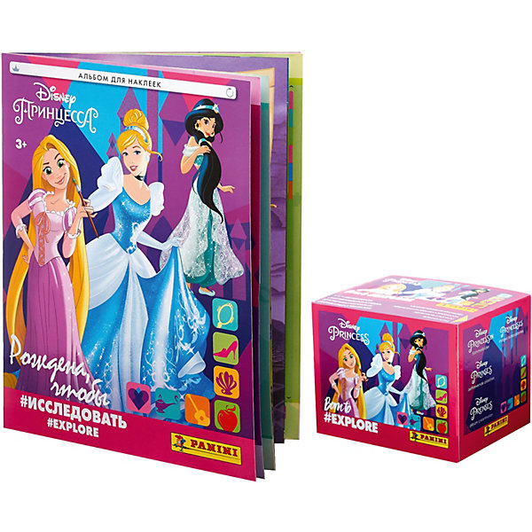 

Альбом Panini Принцессы Disney Рождена и бокс с наклейками, 36 пакетиков в боксе