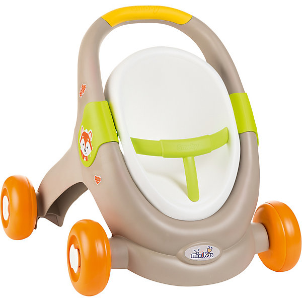 

Коляска для кукол-ходунки Smoby MiniKiss Animal 3 в 1 , 50х45х47 см, 1/4, Разноцветный, Коляска для кукол-ходунки Smoby MiniKiss Animal 3 в 1 , 50х45х47 см, 1/4