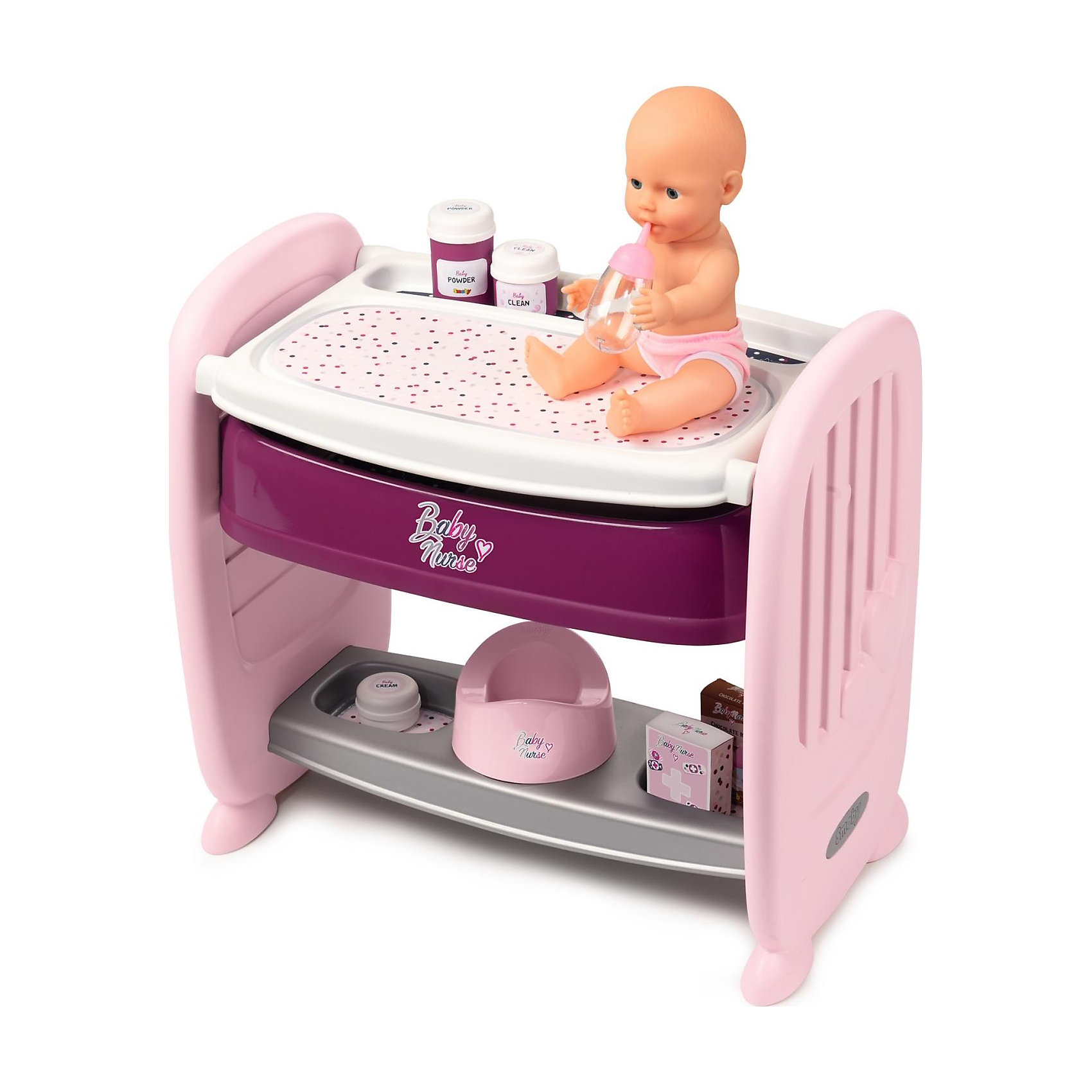 фото Кроватка 2 в 1 для пупсов smoby baby nurse