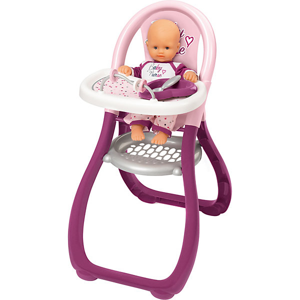 

Стульчик для кормления пупса Smoby Baby Nurse, Фиолетовый, Стульчик для кормления пупса Smoby Baby Nurse