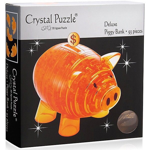 

3D головоломка Crystal Puzzle Копилка свинья золотая