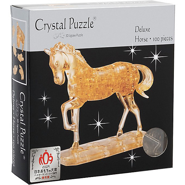 фото 3D головоломка Crystal Puzzle Лошадь золотая