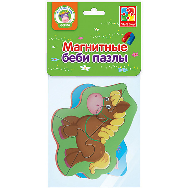 

Мягкие магнитные Vladi Toys Baby puzzle "Лошадка и поросенок"