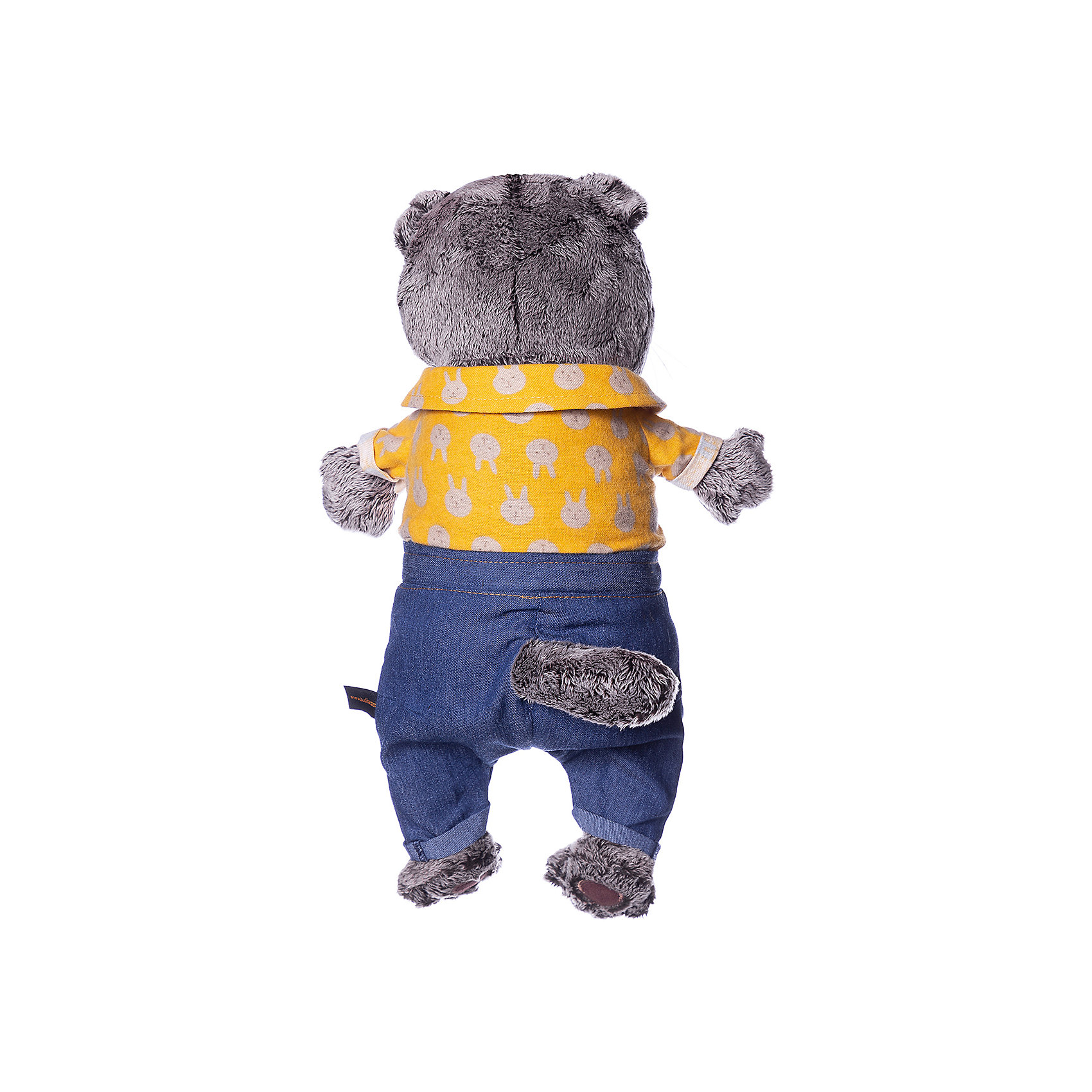 фото Мягкая игрушка Budi Basa Кот Басик в джинсовых шортах и желтой рубашке, 25 см
