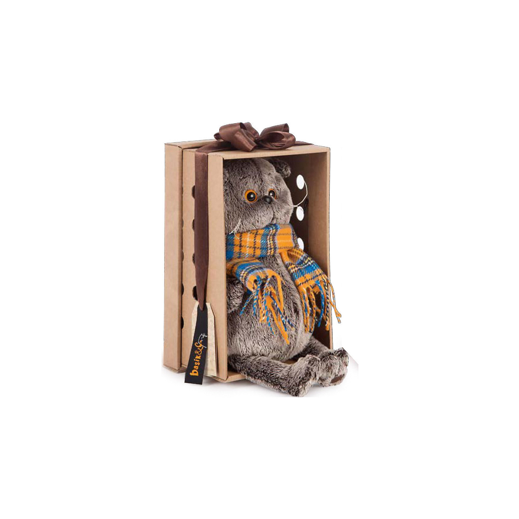 Мягкая игрушка Кот Басик в меховой шапке, 30 см Budi Basa 12781375