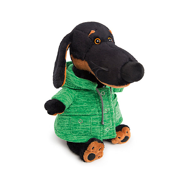 фото Мягкая игрушка Budi Basa Собака Ваксон в зеленой куртке "B&Co", 29 см