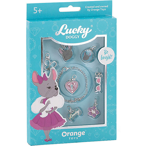 

Набор с браслетом Orange Lucky Doggy Бульдог, Бирюзовый, Набор с браслетом Orange Lucky Doggy Бульдог