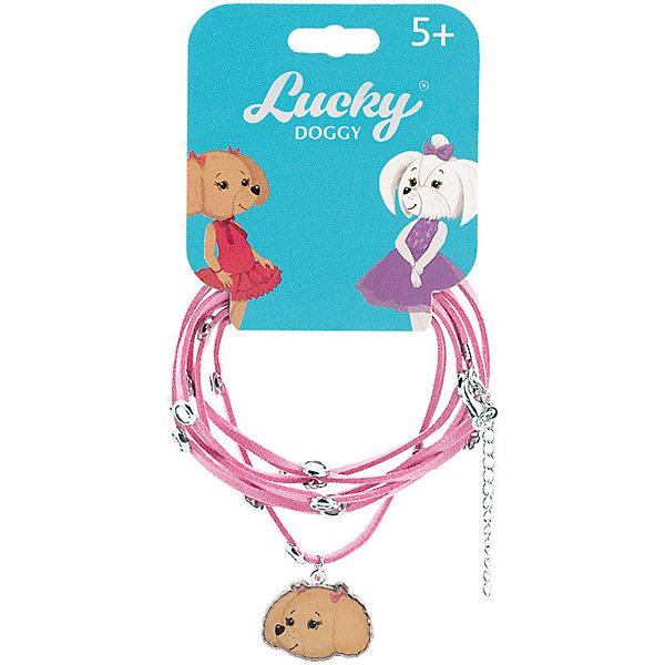 Кожаный браслет Orange Lucky Doggy, с Пуделем