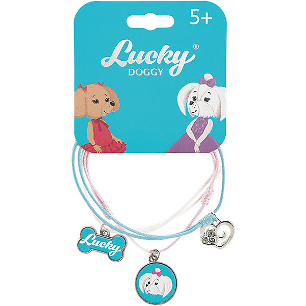 

Верёвочный браслет Orange Lucky Doggy, с Мальтезе, Бирюзовый, Верёвочный браслет Orange Lucky Doggy, с Мальтезе