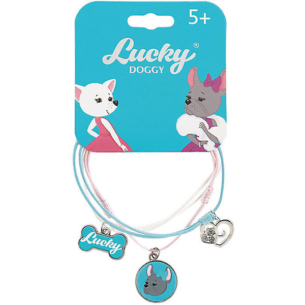 

Верёвочный браслет Orange Lucky Doggy, с Бульдогом, Бирюзовый, Верёвочный браслет Orange Lucky Doggy, с Бульдогом