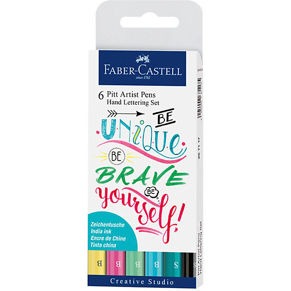 Набор капиллярных ручек Pitt Artist Pen Lettering, 6 шт Faber Castell 12813431