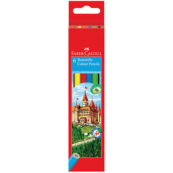 

Карандаши цветные Faber-Castell, 6 цветов, Разноцветный, Карандаши цветные Faber-Castell, 6 цветов