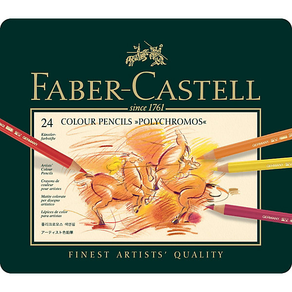 

Карандаши цветные художественные Faber-Castell Polychromos, 24 цвета, Разноцветный, Карандаши цветные художественные Faber-Castell Polychromos, 24 цвета