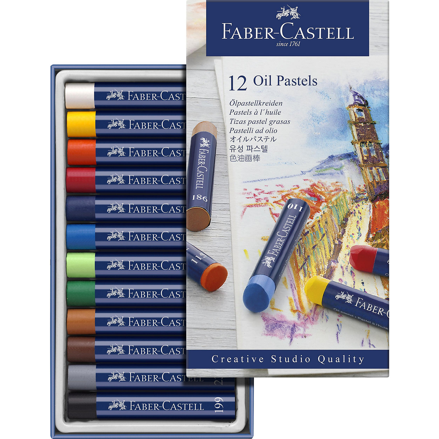 фото Пастель масляная Faber-Castell Oil Pastels, 12 цветов
