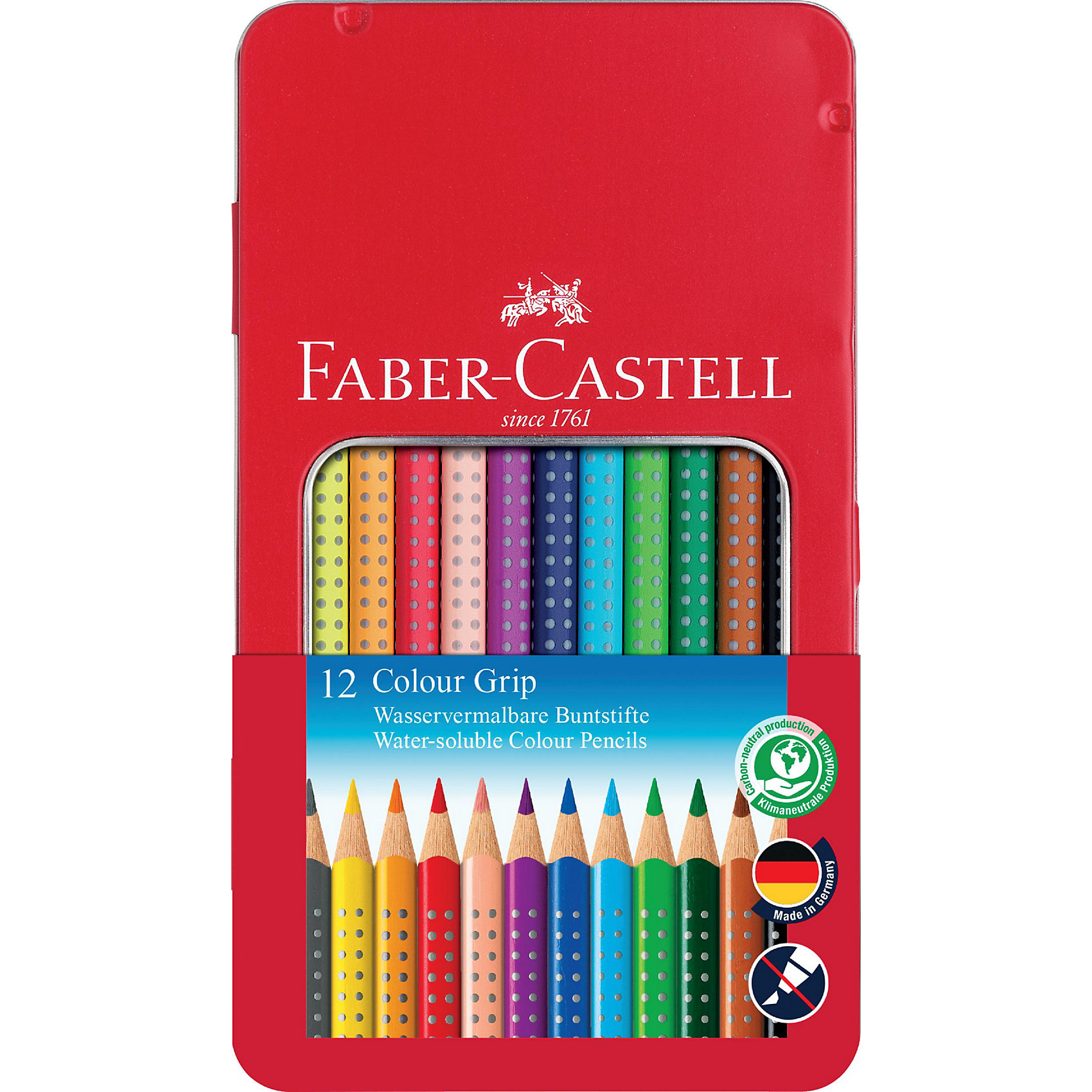 фото Карандаши цветные Faber-Castell Grip, 12 цветов