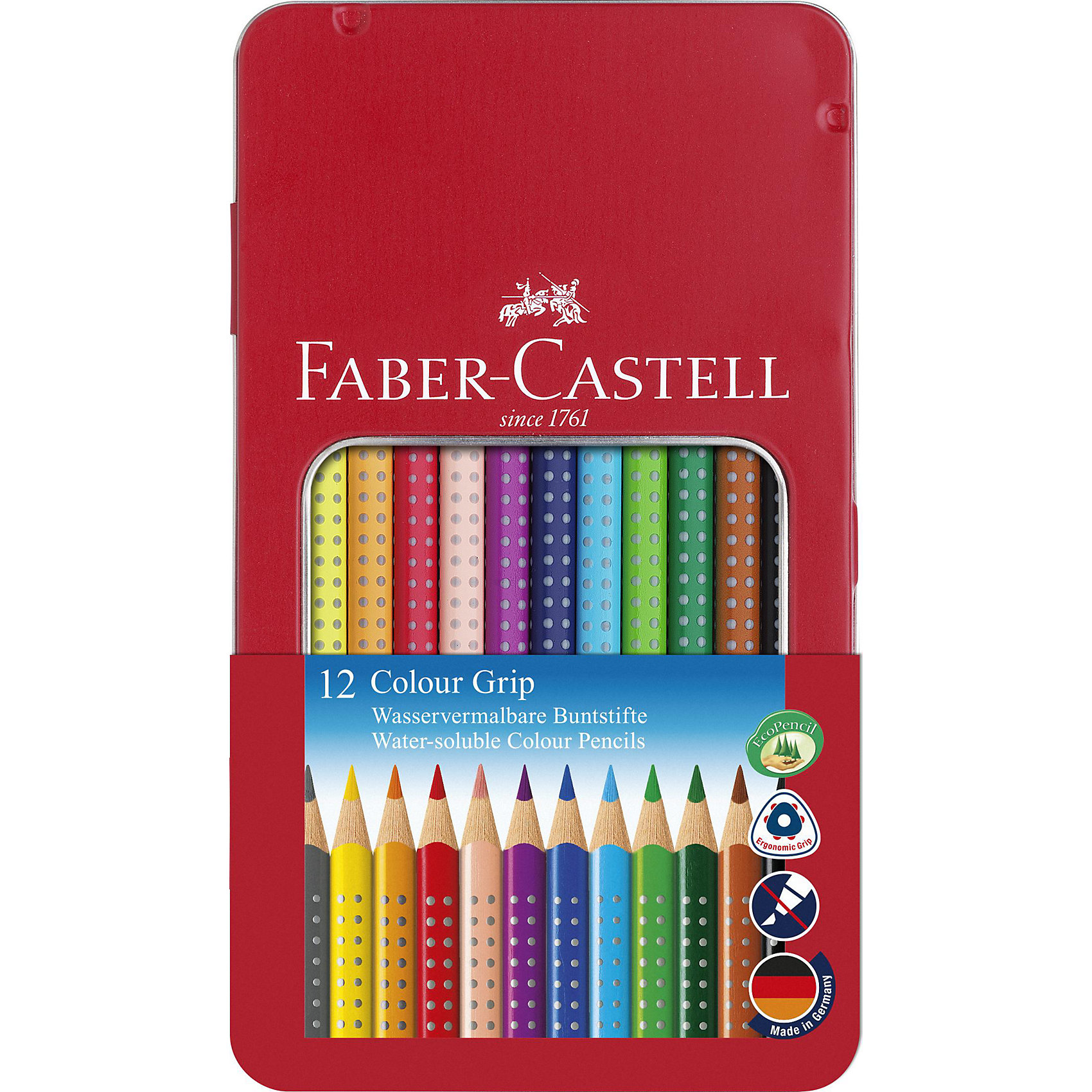 фото Карандаши цветные Faber-Castell Grip, 12 цветов