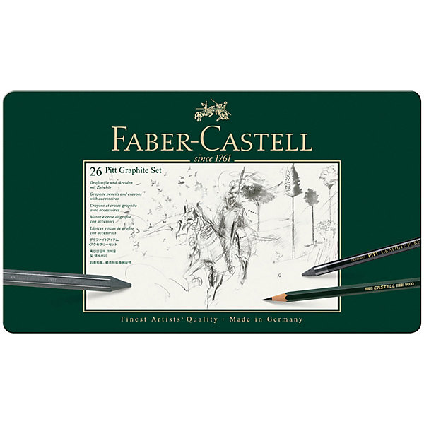 Набор карандашей чернографитных Pitt Graphite, 26 предметов Faber Castell 12813455