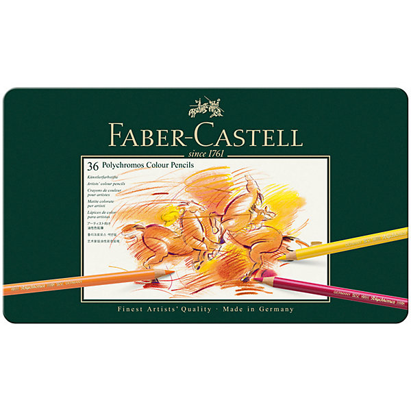 

Карандаши цветные художественные Faber-Castell Polychromos, 36 цветов, Разноцветный, Карандаши цветные художественные Faber-Castell Polychromos, 36 цветов