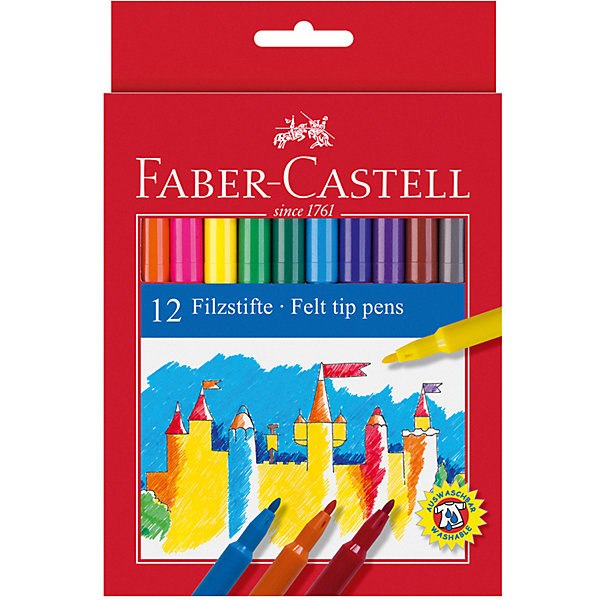 

Фломастеры Faber-Castell, 12 цветов, смываемые, Разноцветный, Фломастеры Faber-Castell, 12 цветов, смываемые