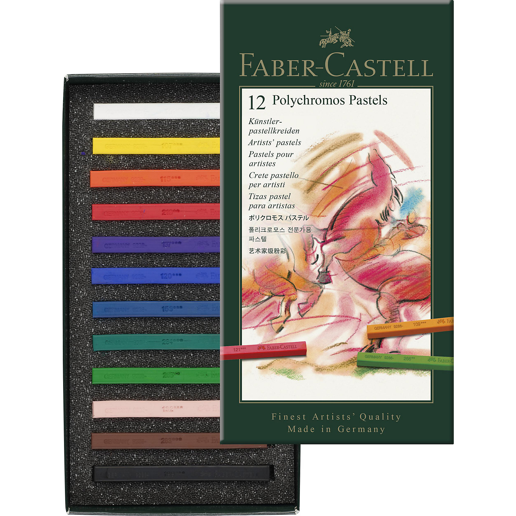 фото Пастель художественная Faber-Castell Polychromos, 12 цветов