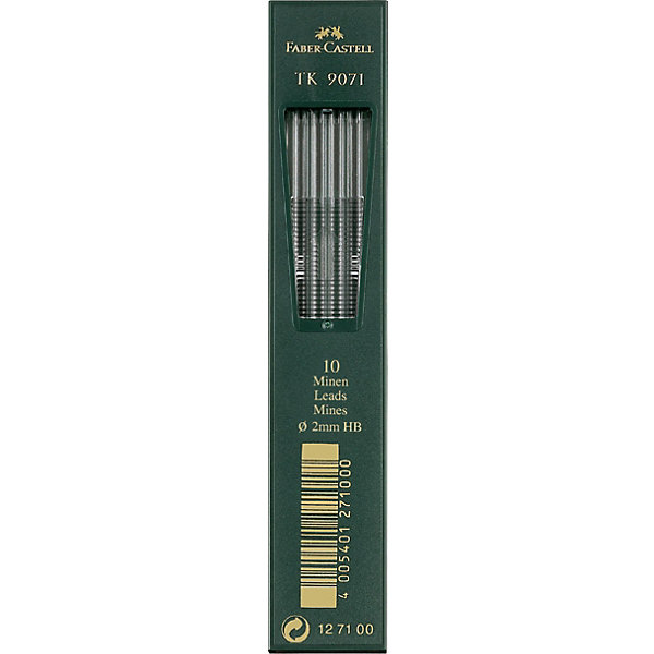 Грифели для цанговых карандашей TK 9071, 10 шт., 2,0 мм, HB Faber Castell 12813553