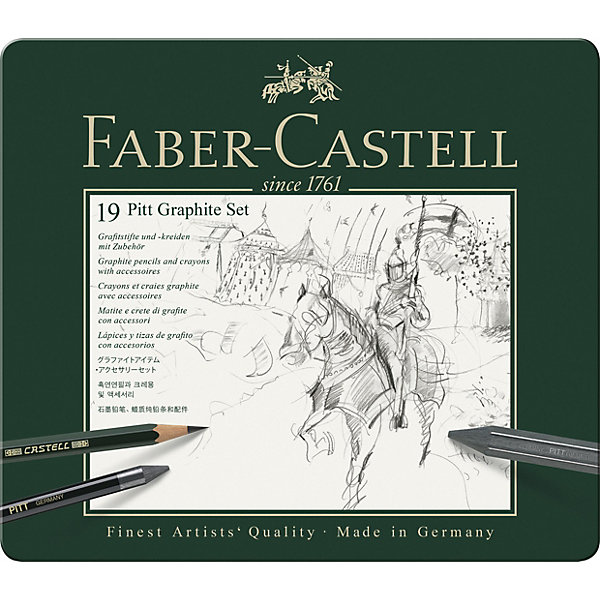 Набор карандашей чернографитных Pitt Graphite, 19 предметов Faber Castell 12813559