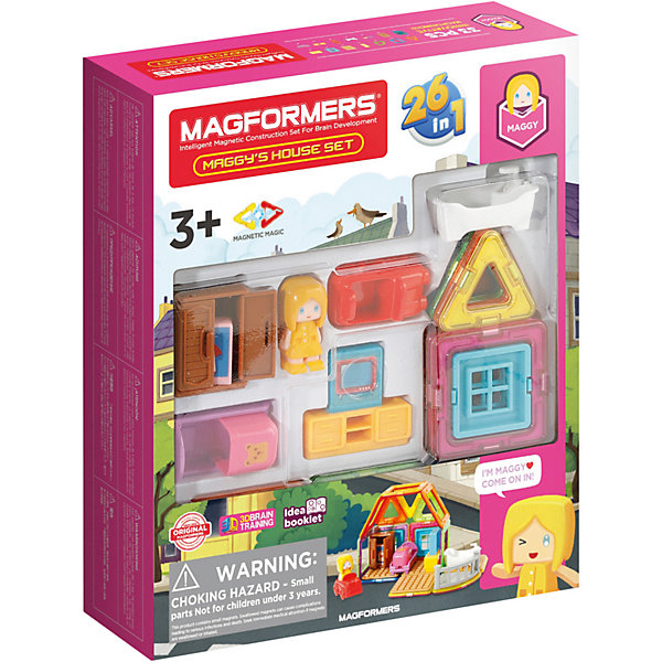 фото Магнитный конструктор MAGFORMERS Maggy's House Set, 33 элемента