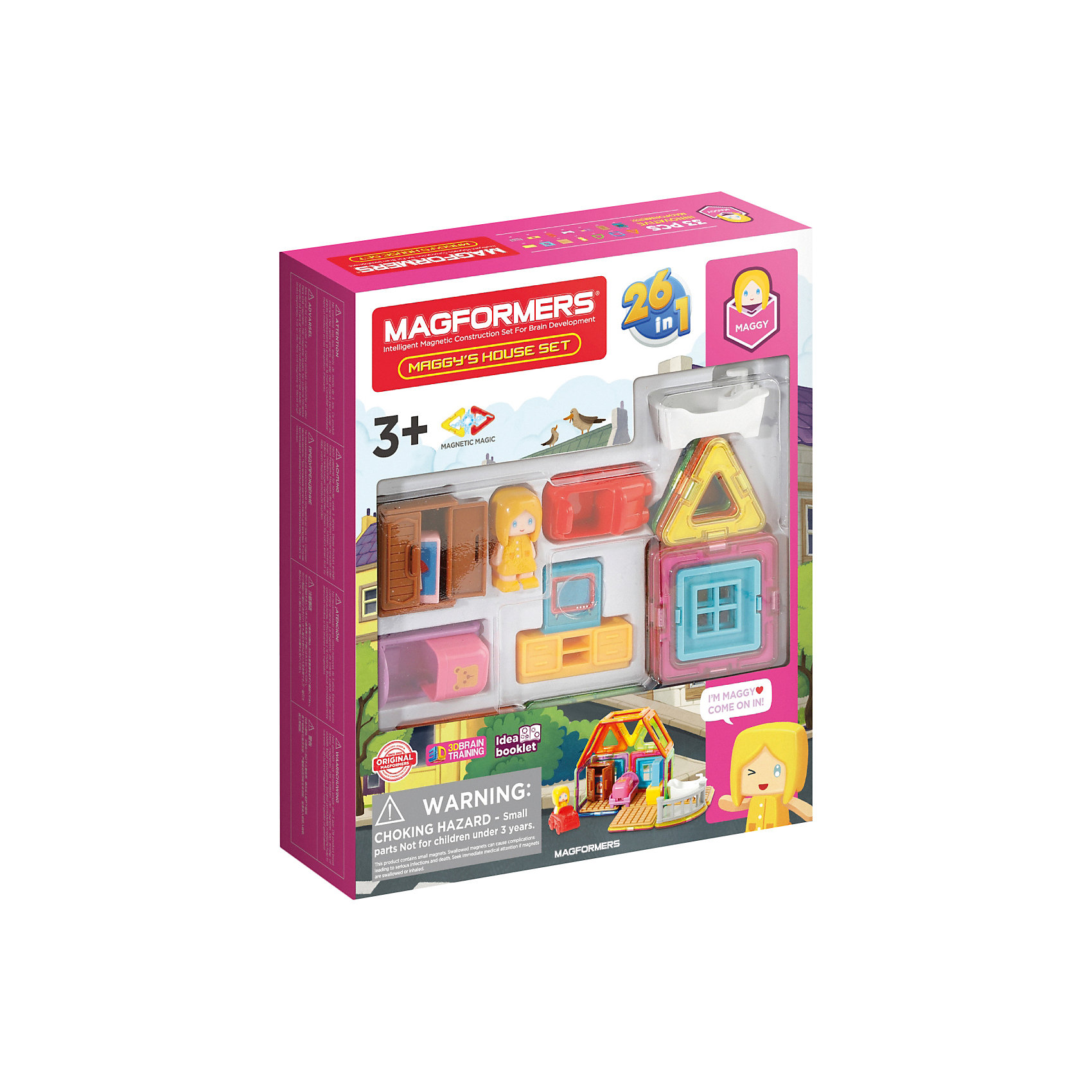 фото Магнитный конструктор MAGFORMERS Maggy's House Set, 33 элемента