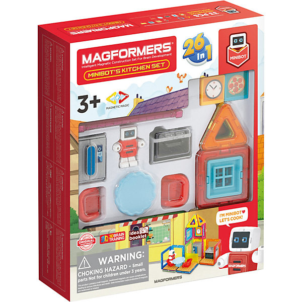 

Магнитный конструктор MAGFORMERS Minibot's Kitchen Set, 33 элемента