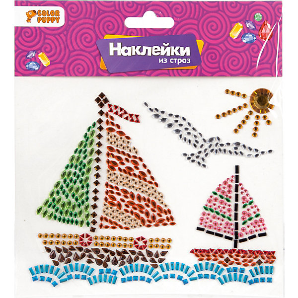 

Наклейки из страз Color Puppy "Парусник", Разноцветный