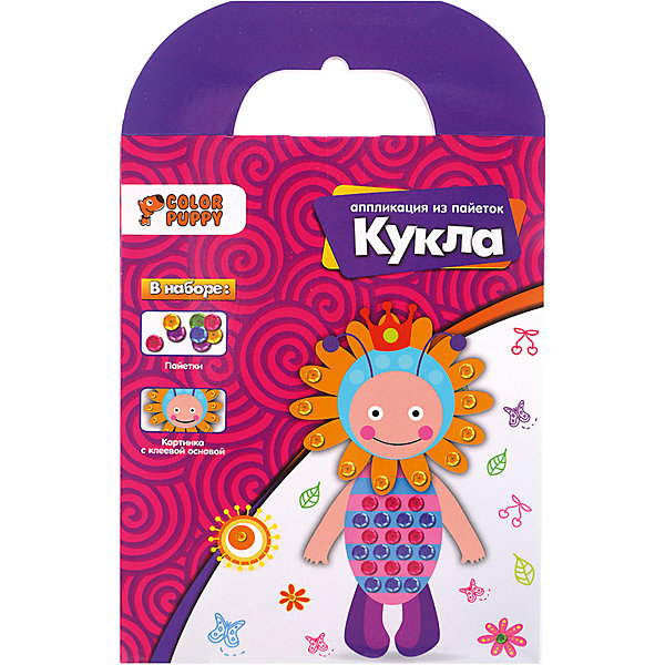 

Аппликация из паеток Color Puppy "Кукла", Разноцветный
