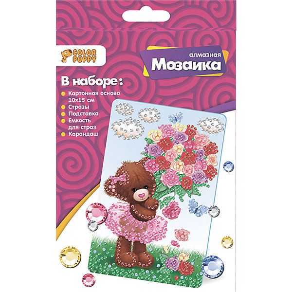 

Алмазная мозаика Color Puppy "Мишка-милашка, Разноцветный, Алмазная мозаика Color Puppy "Мишка-милашка"