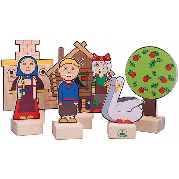 

Набор для кукольного театра Краснокамская игрушка "Персонажи сказки Гуси-лебеди", Разноцветный