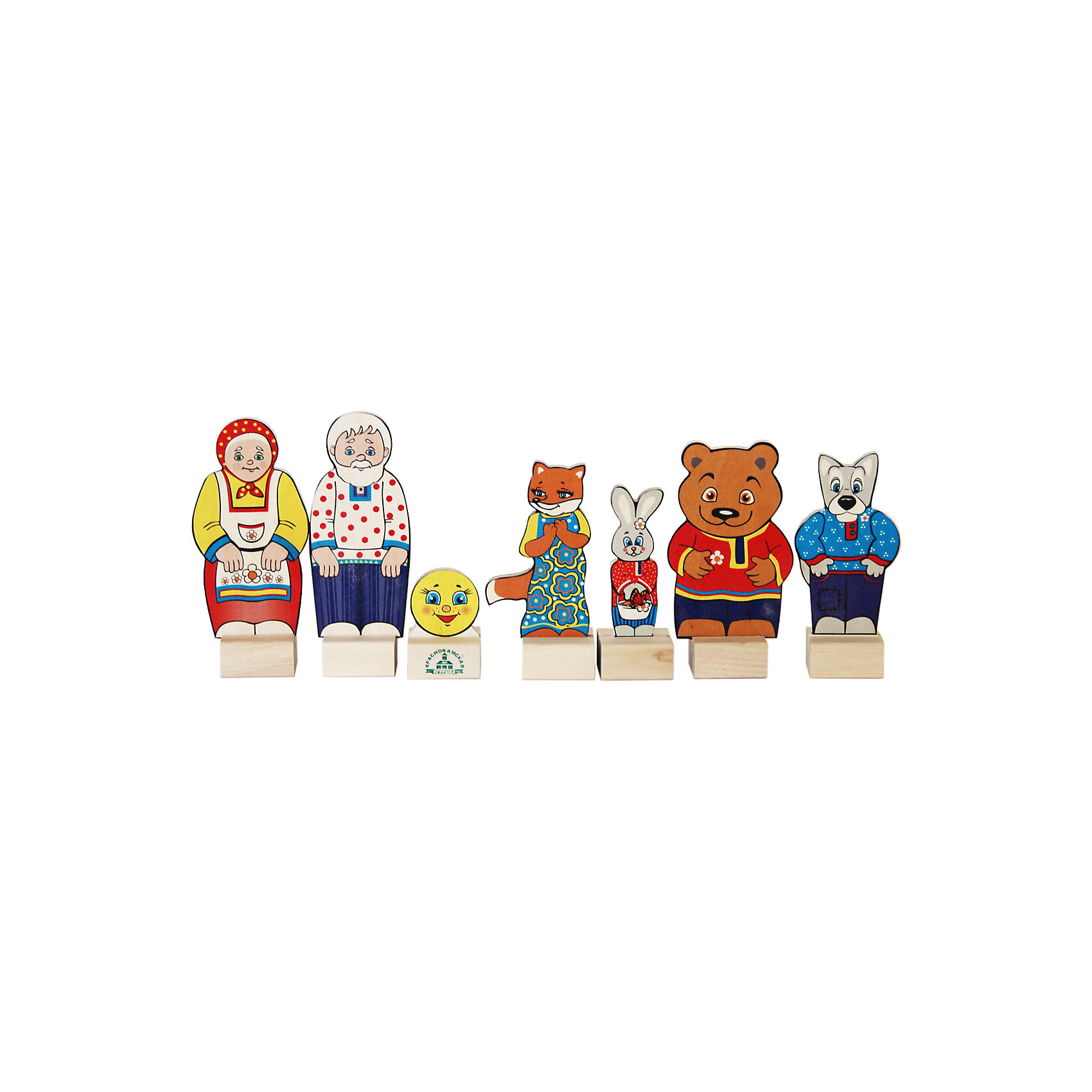 фото Набор для кукольного театра Краснокамская игрушка "Персонажи сказки Колобок"