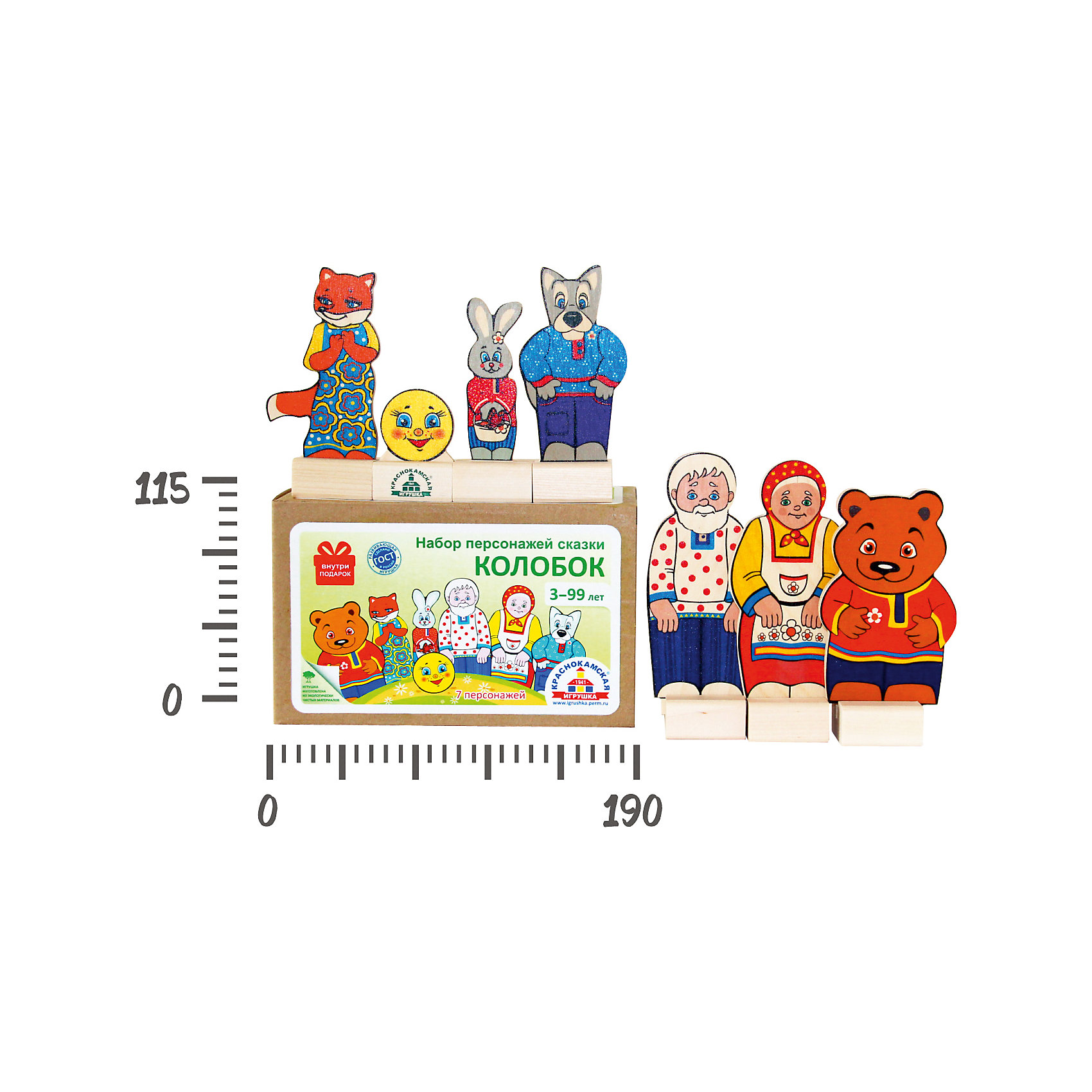 фото Набор для кукольного театра Краснокамская игрушка "Персонажи сказки Колобок"