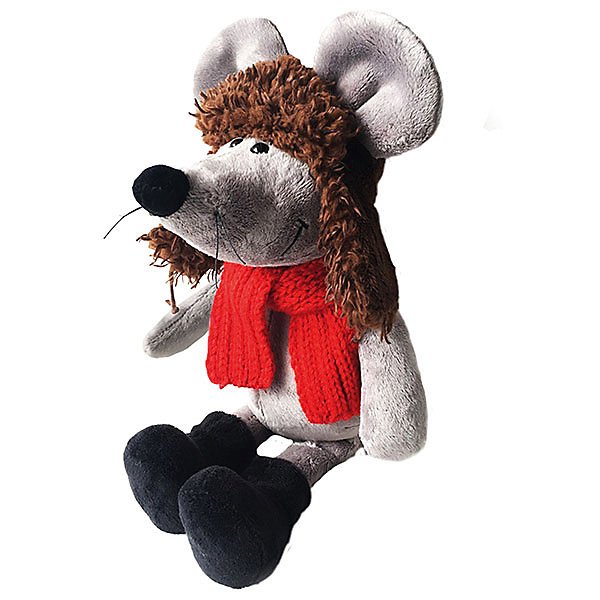 

Мягкая игрушка Softoy Мышь в ушанке 36 см